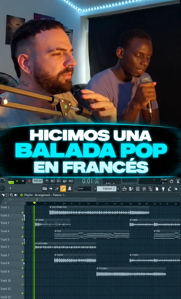 Sesión de producción musical en el estudio de Dani Manzan en Alcobendas, Madrid