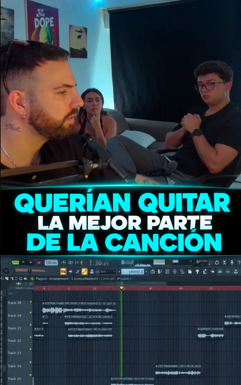 Sesión de producción musical en el estudio de Dani Manzan en Alcobendas, Madrid