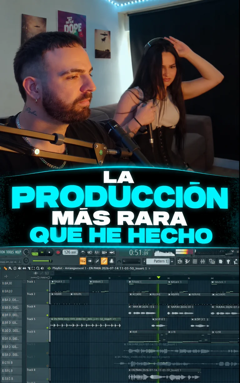 Sesión de producción musical en el estudio de Dani Manzan en Alcobendas, Madrid