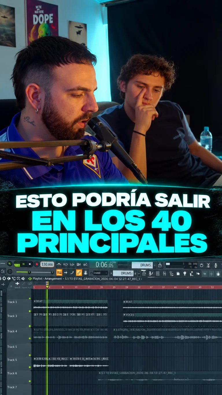 Sesión de producción musical en el estudio de Dani Manzan en Alcobendas, Madrid