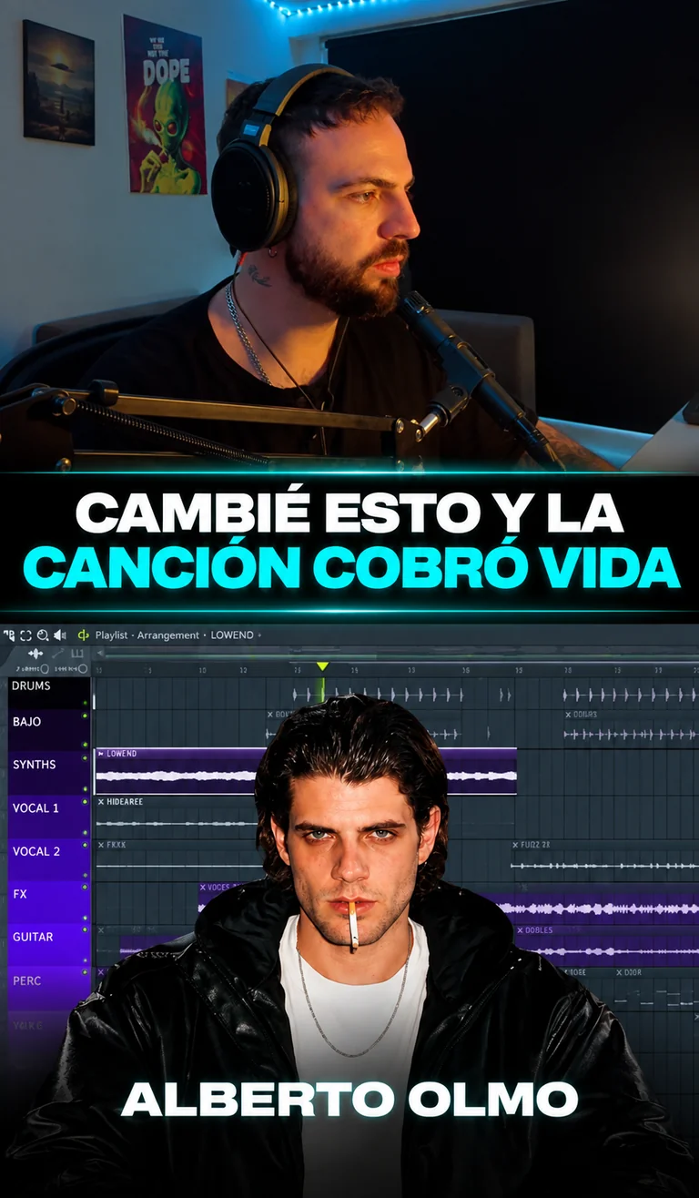 Trabajo de producción musical de Dani Manzan en su estudio La Nave, Alcobendas