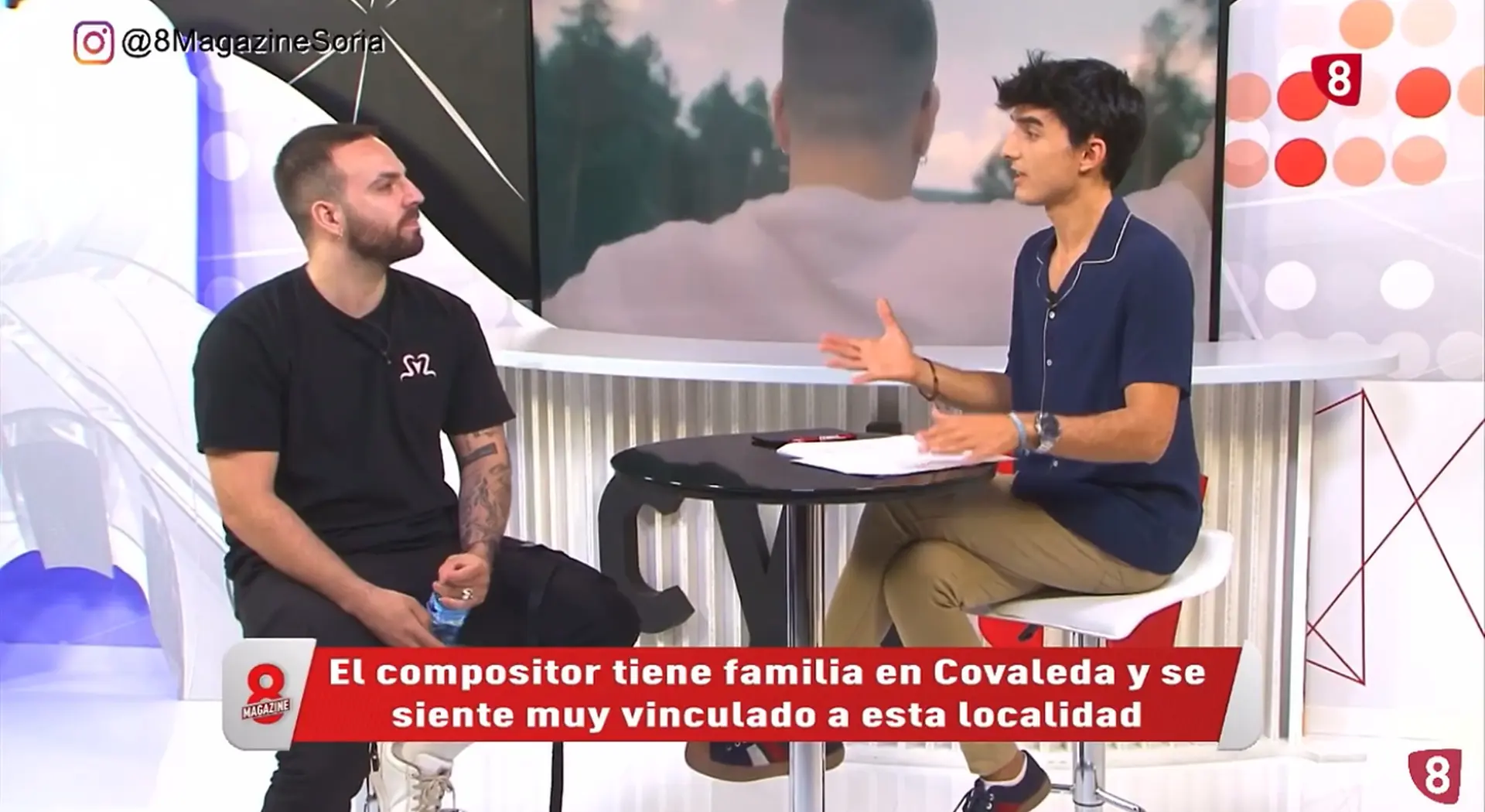 Dani Manzan durante una entrevista de televisión